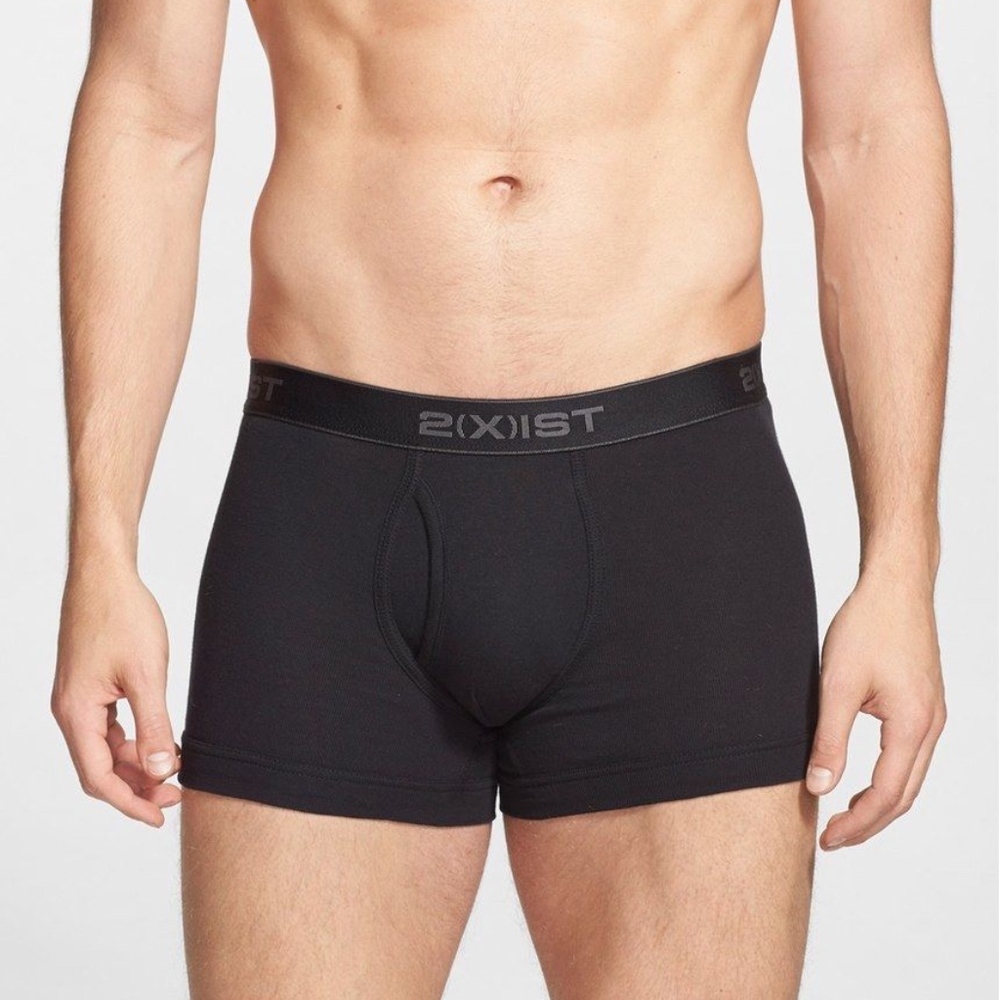 2 XIST MENS COTTON BOXER BRIEF SMALL RED NWOT